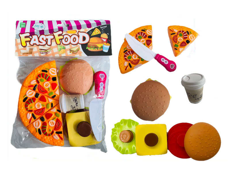 Cut Pizza Hamburger Set toys