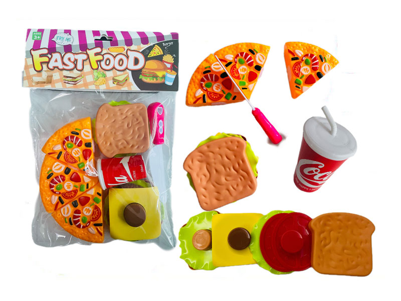 Cut Pizza Hamburger Set toys