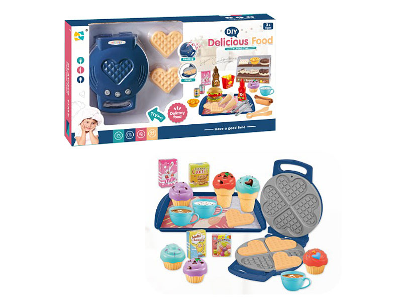 Waffle Machine W/M & Ice Cream Coffee Set toys