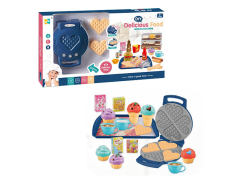 Waffle Machine W/M & Ice Cream Coffee Set toys