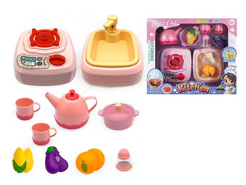 Spray Stove W/L_M & Washing Basin toys