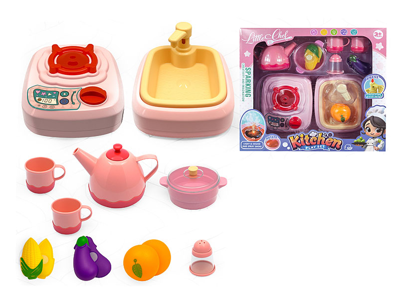 Stove W/L_M & Washing Basin toys