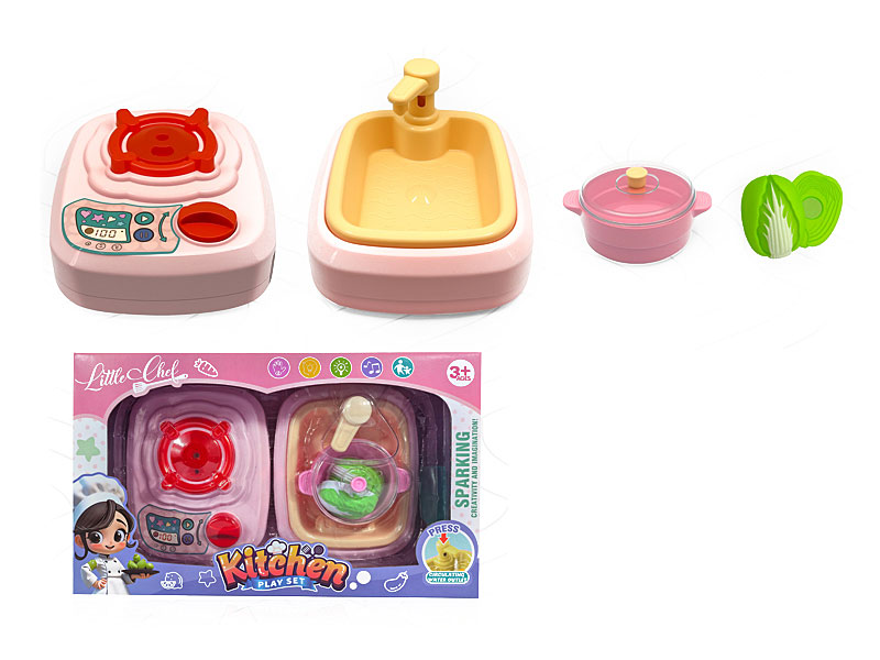 Stove W/L_M & Washing Basin toys