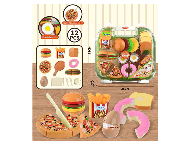 Cutting Hamburger And Pizza Set toys