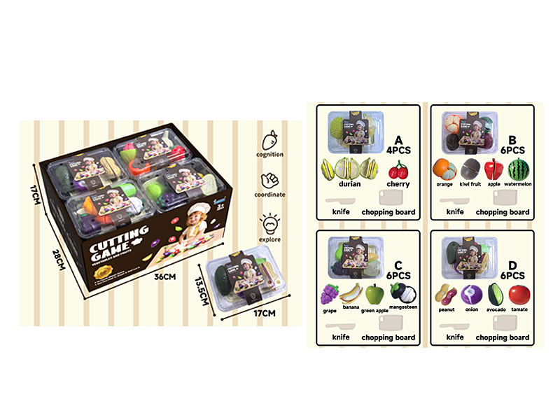 Cut Fruit & Vegetable Set(12in1) toys