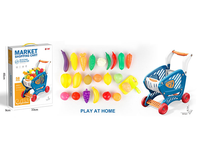 Shopping Cart & Fruit & Vegetable toys