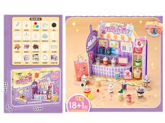 DIY Mini Milk Tea House toys