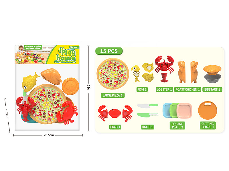 Cutting Seafood Pizza Set toys
