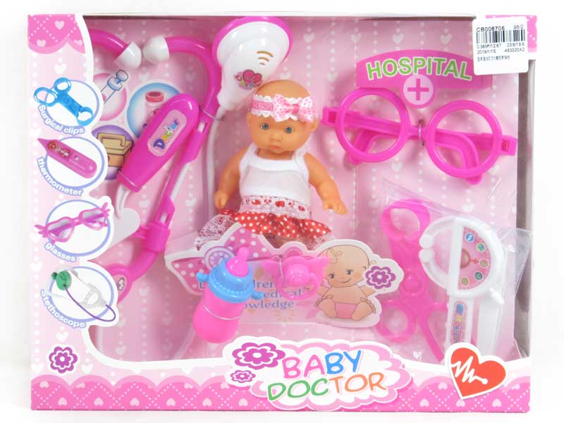 Doctor Set & 5.5inch Brow Doll toys