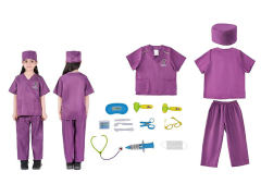 粉紫色护士服装套装