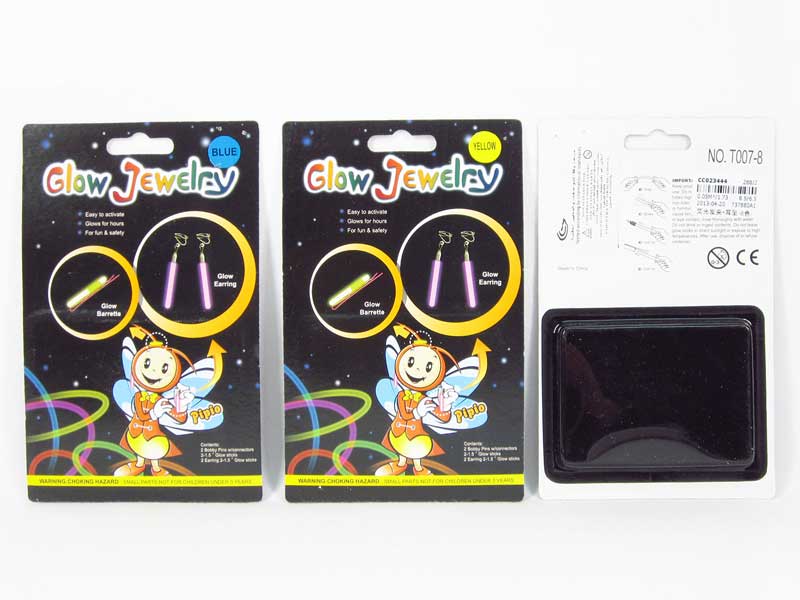 Glow Barrette & Earbob(6C) toys