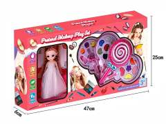 6inch Solid Body Doll With Cosmetics Set
