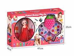 6inch Solid Body Doll With Cosmetics Set