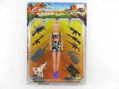 Military Set & 11.5"Doll(2C) toys