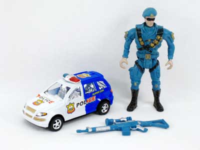 Police Set & Free Wheel  Police Car toys