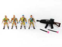 Soldier & Toy Gun(4in1) toys