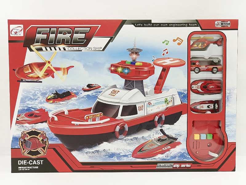 Metal Fire Boat toys