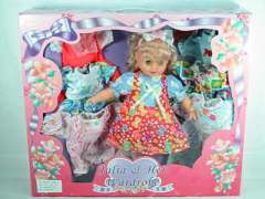 14＂dolls w/6 set of dresses toys