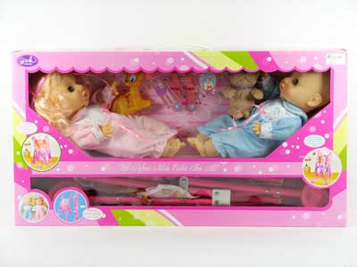 Doll Set & Go-cart(2in1) toys