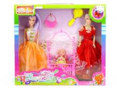 Doll Set & Bed(2in1)