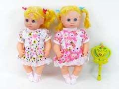 10"Doll & Rock Bell(2in1) toys