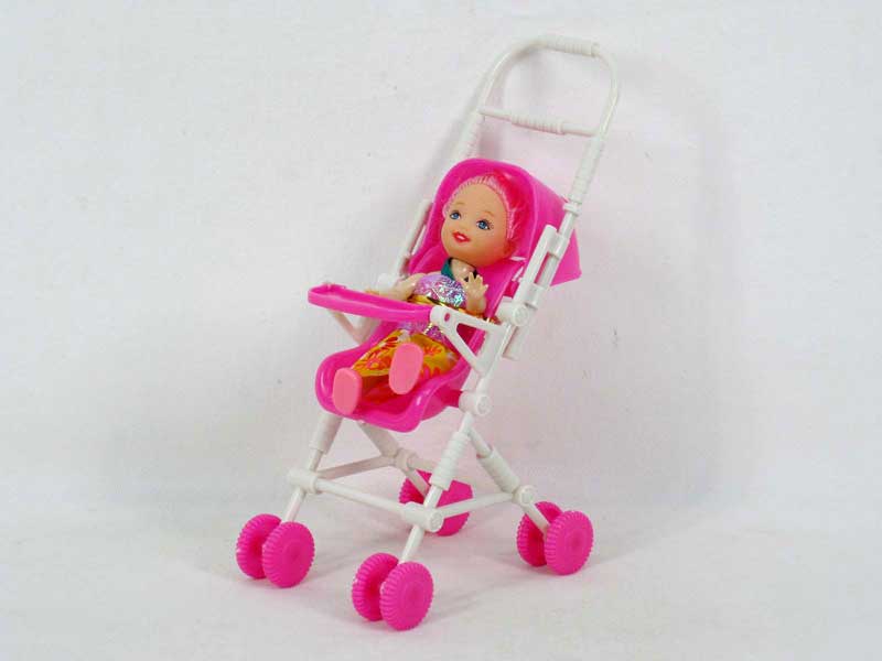 3.5"Doll & Baby Carriage toys