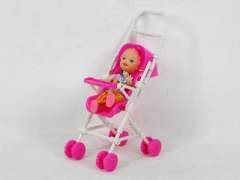 3.5"Doll & Baby Carriage