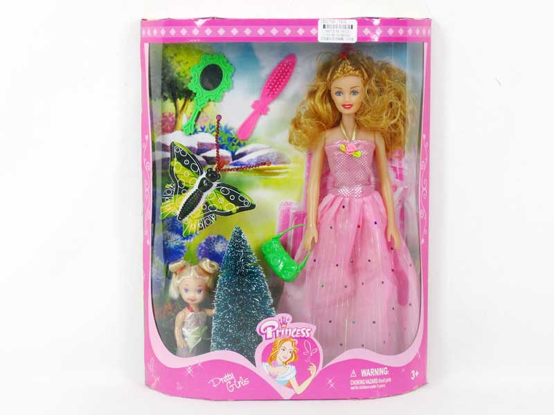 Doll Set & Press Butterfly(2in1) toys