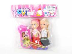 Doll Set & Mobile Telephone(2in1)