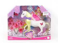 Doll Set & Beauty Horse(4C) toys