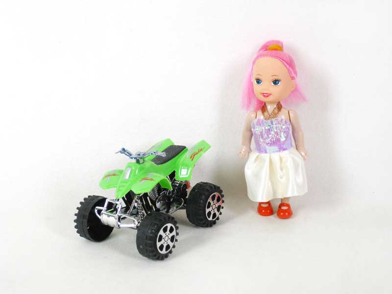 3"Doll & Motorcyle toys