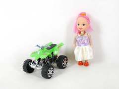 3"Doll & Motorcyle