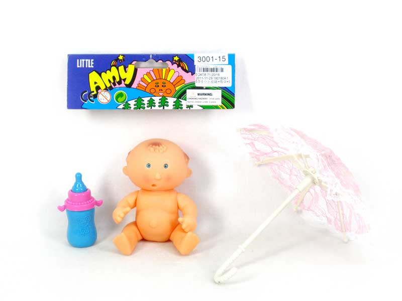 5.5"Doll & Bumbershoot & Feeding-bottle toys