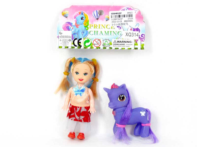 3"Doll & Horse toys