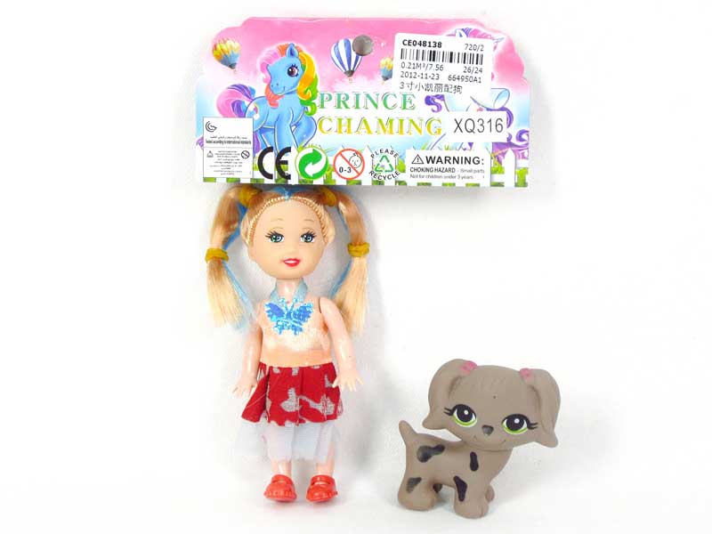 3"Doll & Dog toys