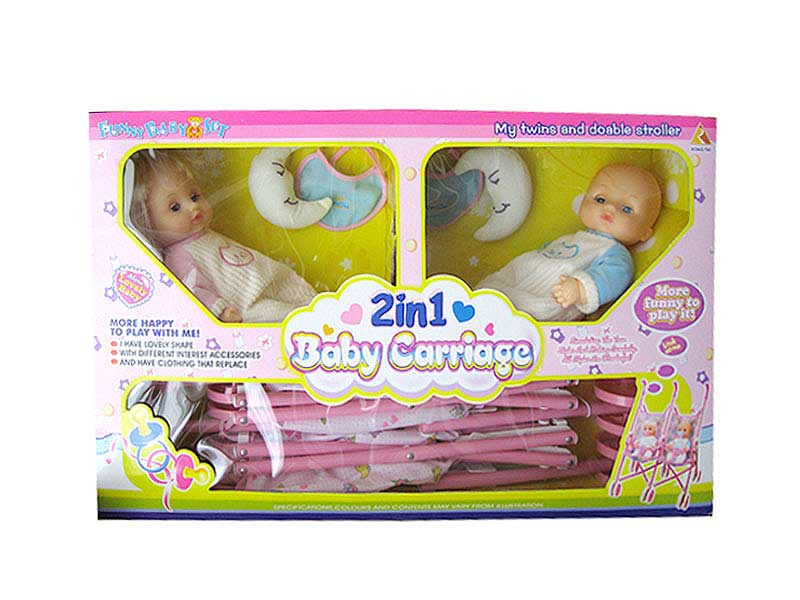 12＂Doll Set & Go-cart(2in1) toys