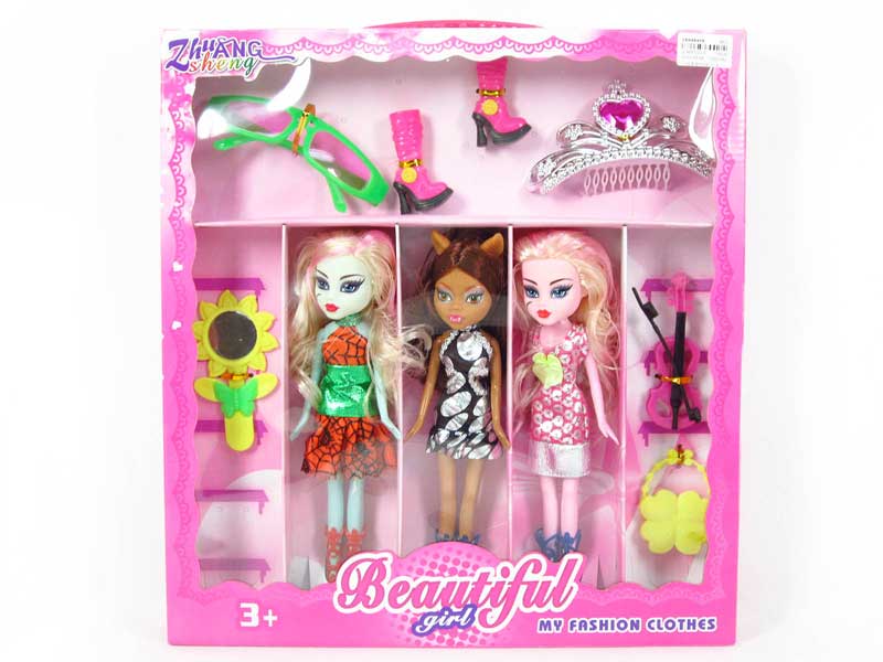 9"Doll Set(3in1) toys