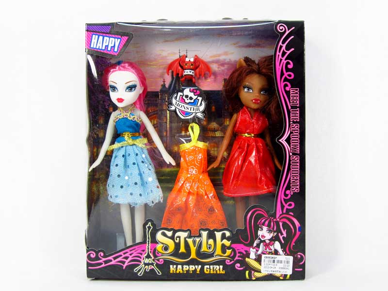 9" Doll Set(2in1) toys