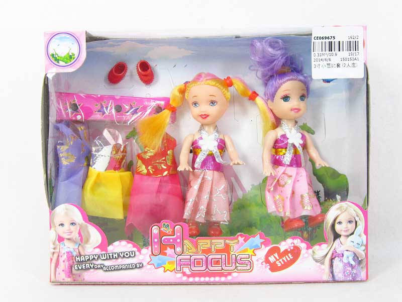 3inch Doll Set(2in1) toys