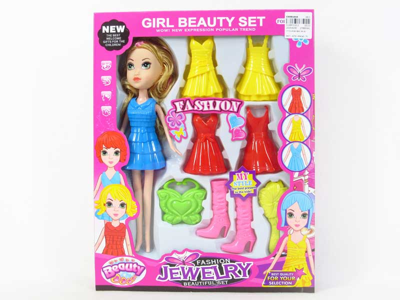 9inch Solid Body Doll Set(3S3C) toys