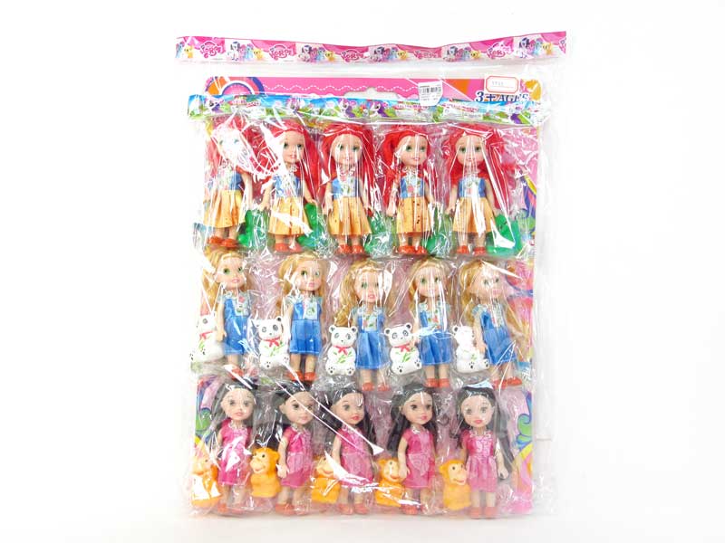 6inch Doll Set（15in1） toys