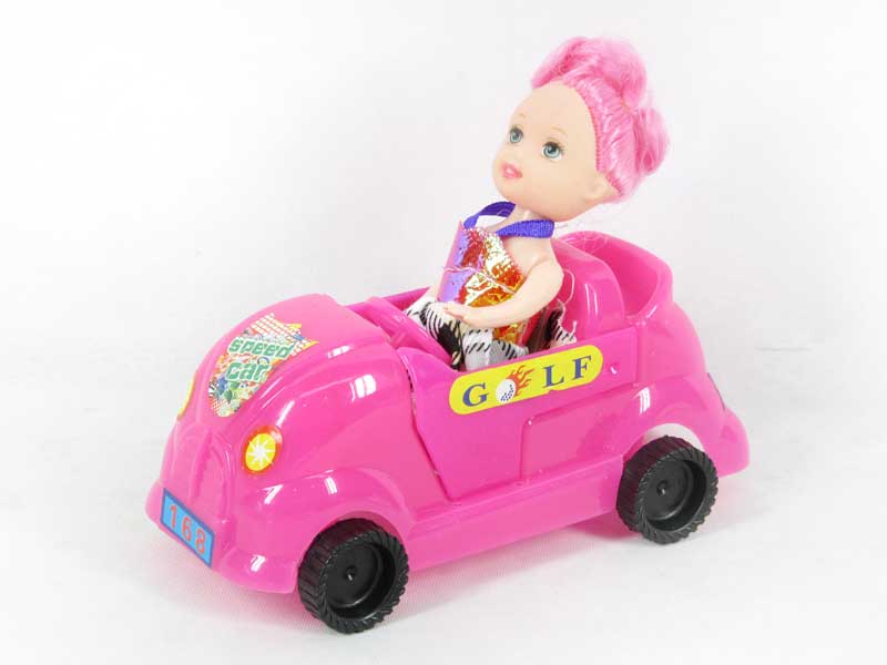 Doll & Free Wheel Car toys