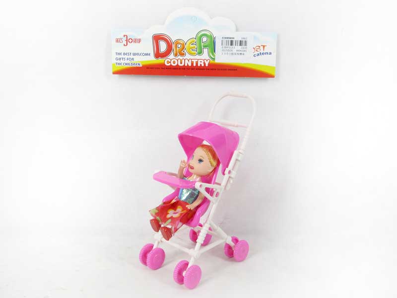 3.5inch Doll & Go-cart toys