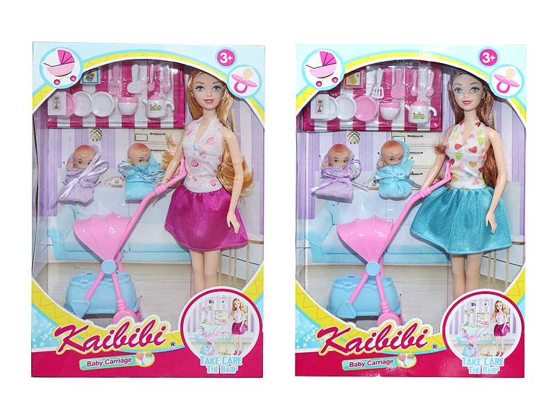 Newborn solid doll stroller doll set toys