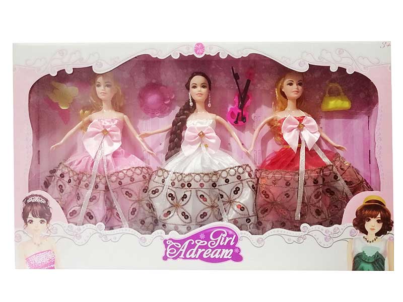 11inch Solid Body Doll Set(3in1) toys