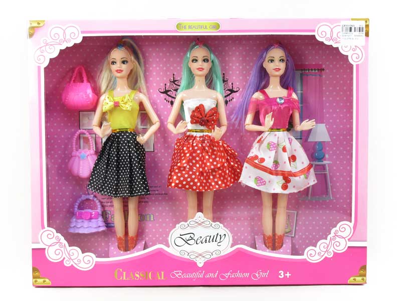 11inch Solid Body Doll Set(3in1) toys