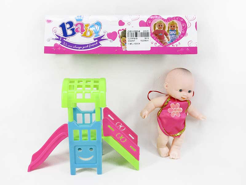 5inch Doll Set & Slippery stairs toys