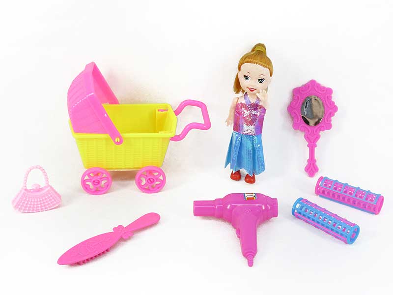 3inch Doll Set & Shopping Car toys