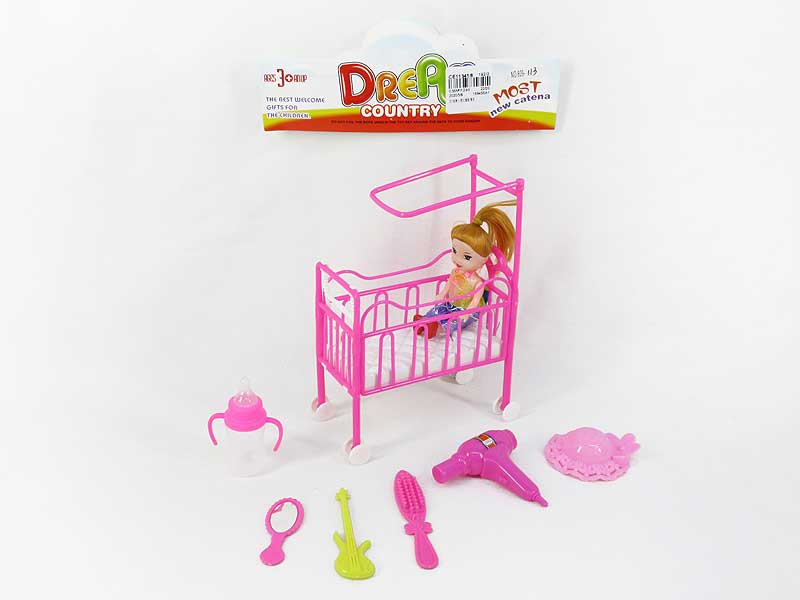 3inch Doll  Set & Bed toys