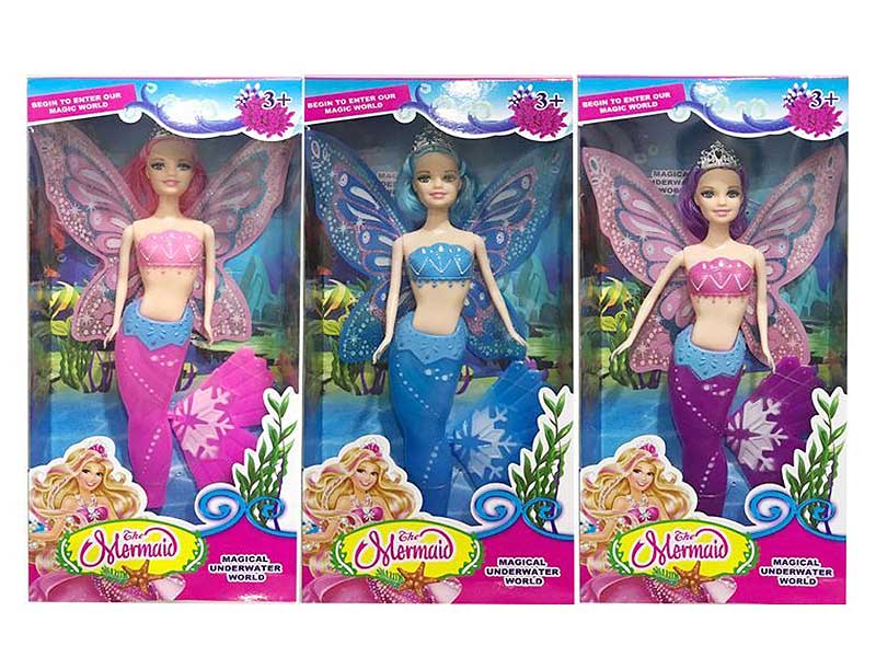 11.5inch Solid Body Mermaid Set(3C) toys